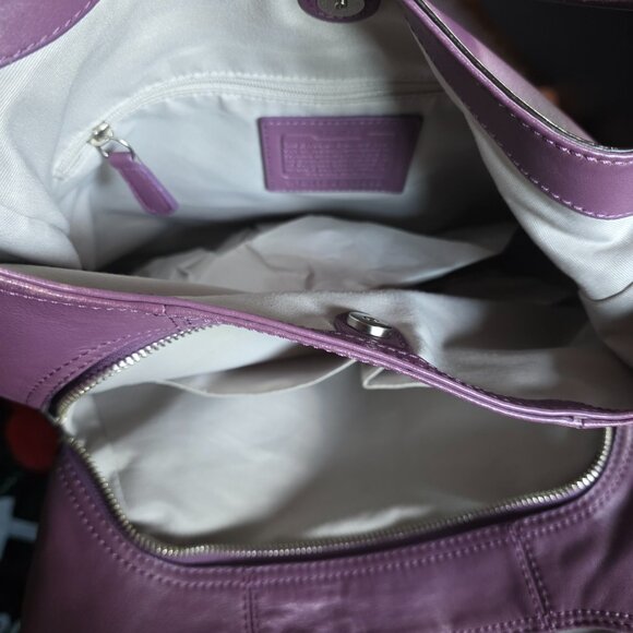 NWOT COACH F17092 Madison Lynn Pleated Soho Carryall Tote Vibrant Purple - Picture 12 of 17